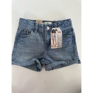 Levi's Girlfriend Shorty Shorts Denim Cuffed Shorts Size 4T NWT